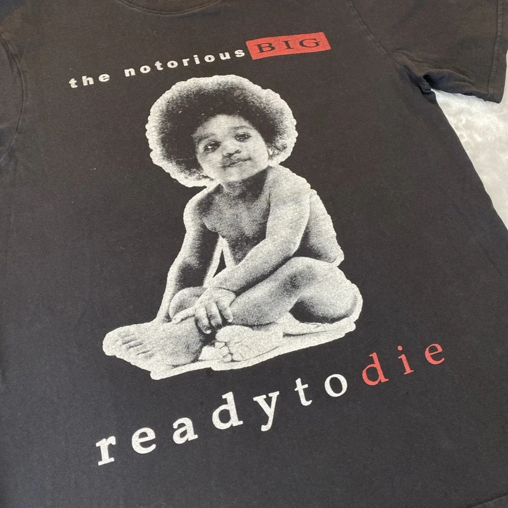 The Notorious B.I.G. Graphic T-Shirt Mens Large Black Ready To Die Album Art Tee - Picture 3 of 6